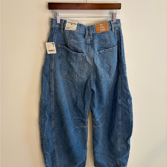 We The Free Good Luck Barrel Jeans Size 27 NWT - Ultra Light Beam - Picture 10 of 13
